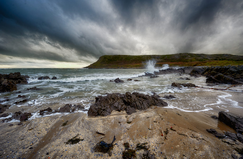 The landscape of coastal Wales.